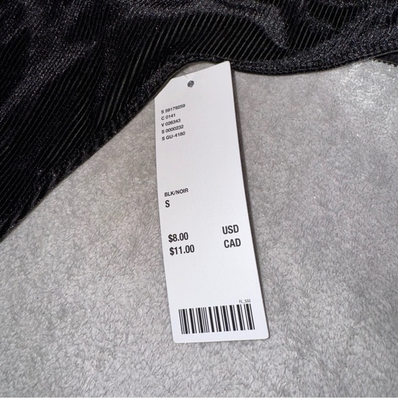 Urban outfitters Black ribbed panty thong - Picture 3 of 6